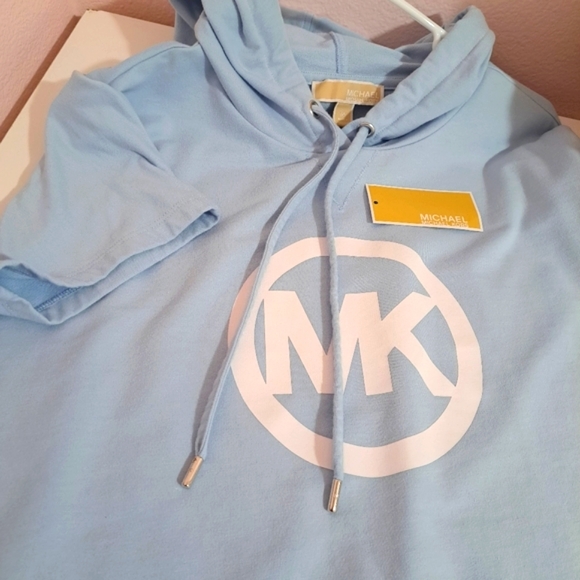 MICHAEL KORS Hoodie, Shortsleeves Sz Medium Loose Brand New with Tag - Picture 7 of 8